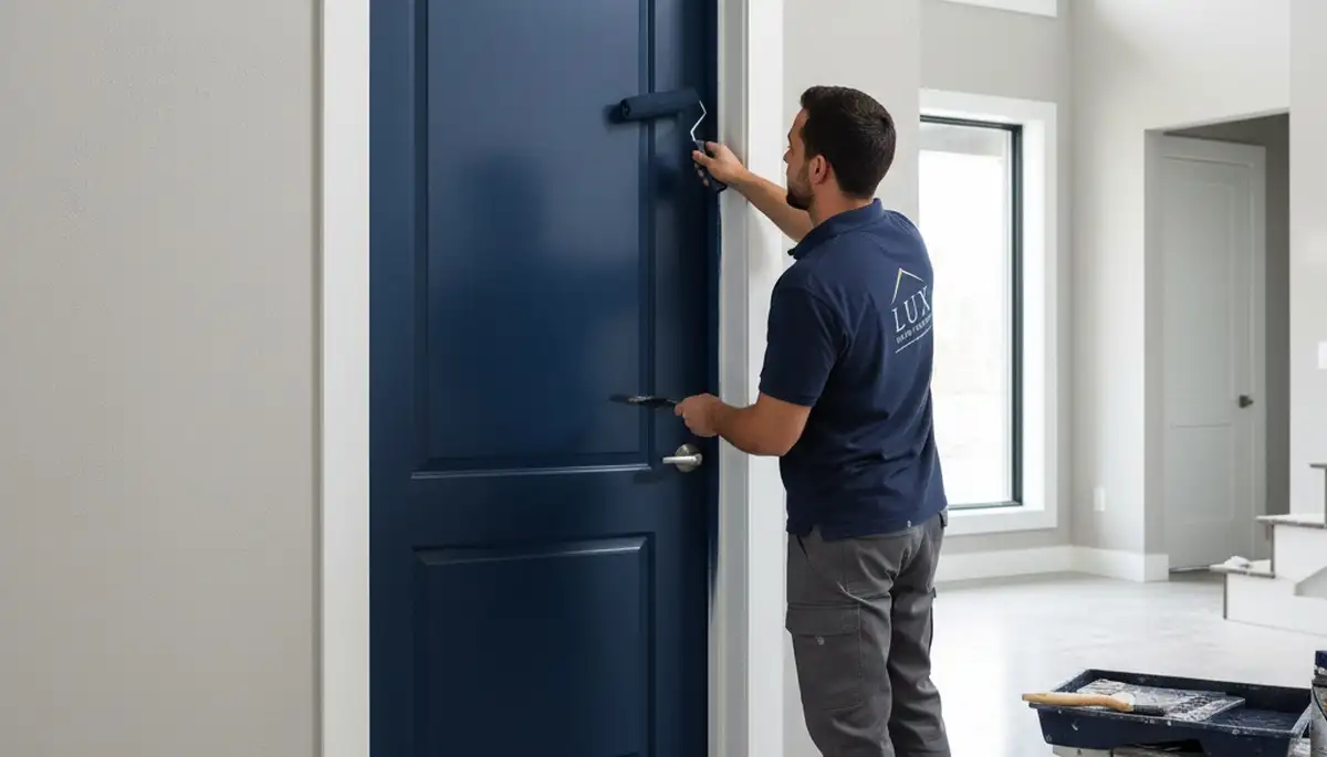 Professional door painting in Saint Petersburg FL with durable coastal finish by expert painters