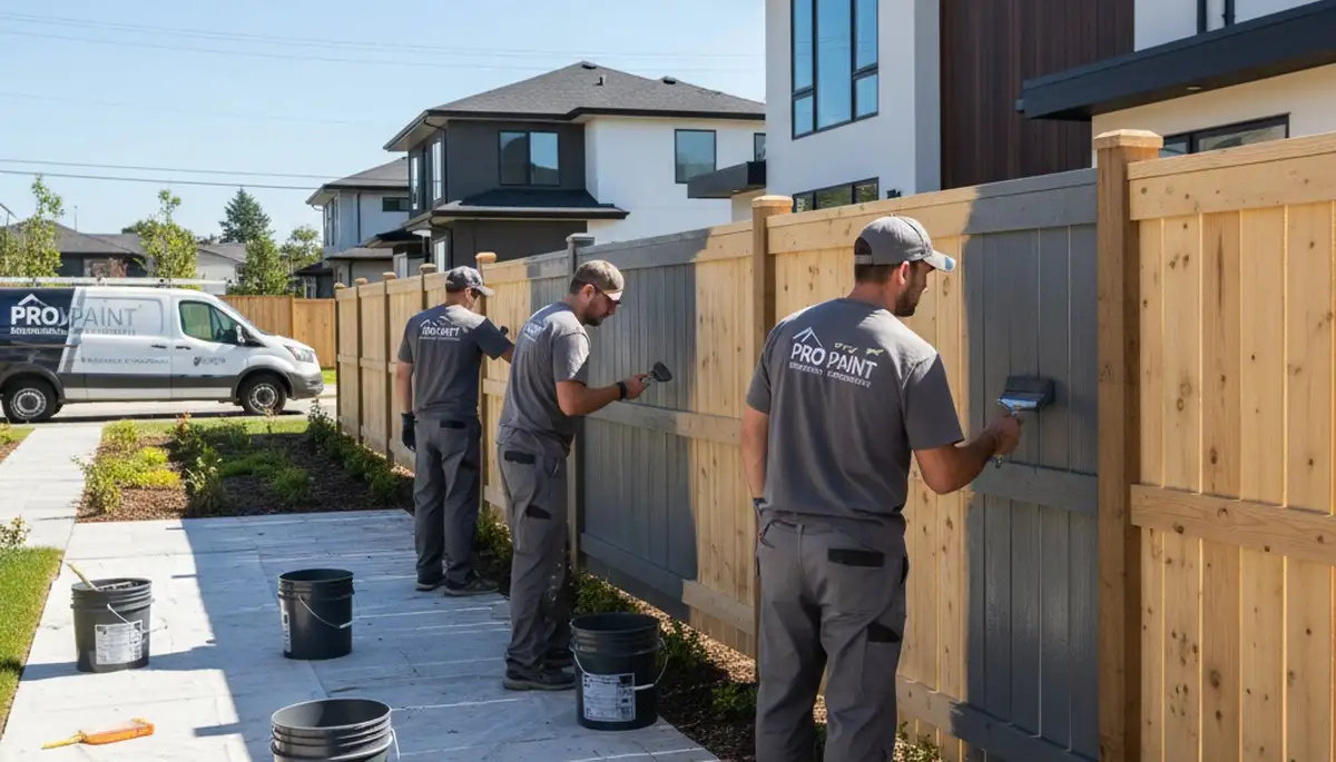 Professional fence painting service in Saint Petersburg, FL protecting wood from sun and salt air