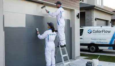 Professional garage door painting by expert house painters in Saint Petersburg, FL