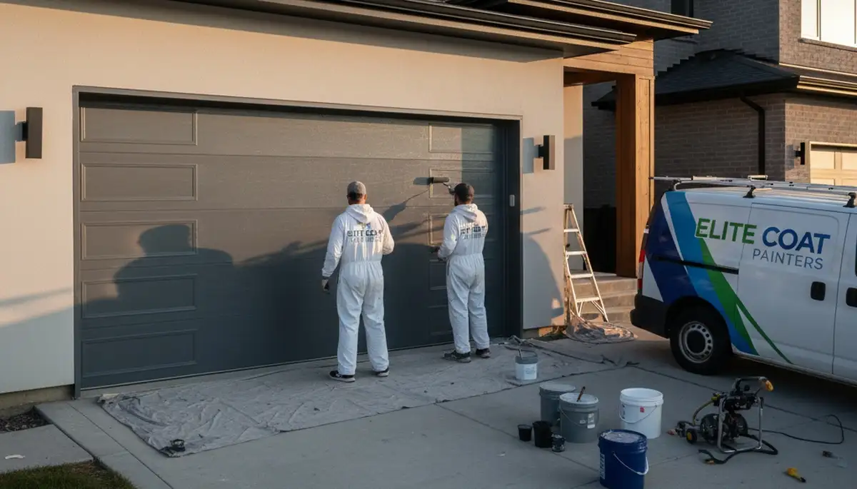 Professional garage door painting in Saint Petersburg FL for durable coastal home curb appeal