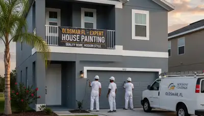 Professional house painters in Saint Petersburg FL performing exterior home painting services