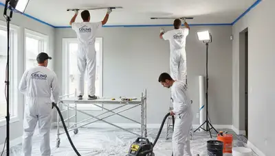 Professional popcorn ceiling removal in Saint Petersburg FL home by expert painting contractors