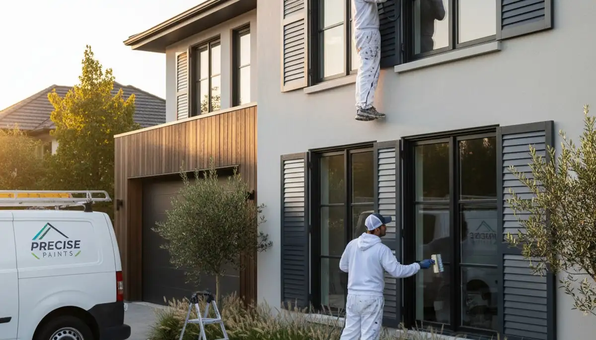 Professional shutter painting in Saint Petersburg FL with durable coastal finish for homes