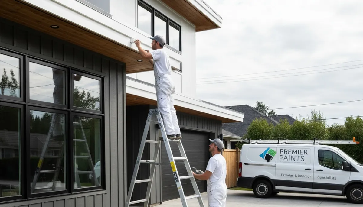 Professional trim and fascia painting on a coastal home in Saint Petersburg, FL