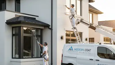 Professional trim and fascia painting on coastal home in Saint Petersburg, FL by expert painters