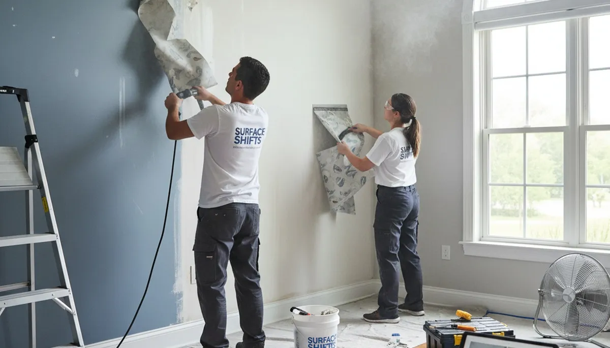 Professional wallpaper removal and wall prep by house painters in Saint Petersburg, FL