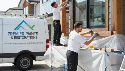 Professional wood rot repair on residential siding in Saint Petersburg, FL by expert painters